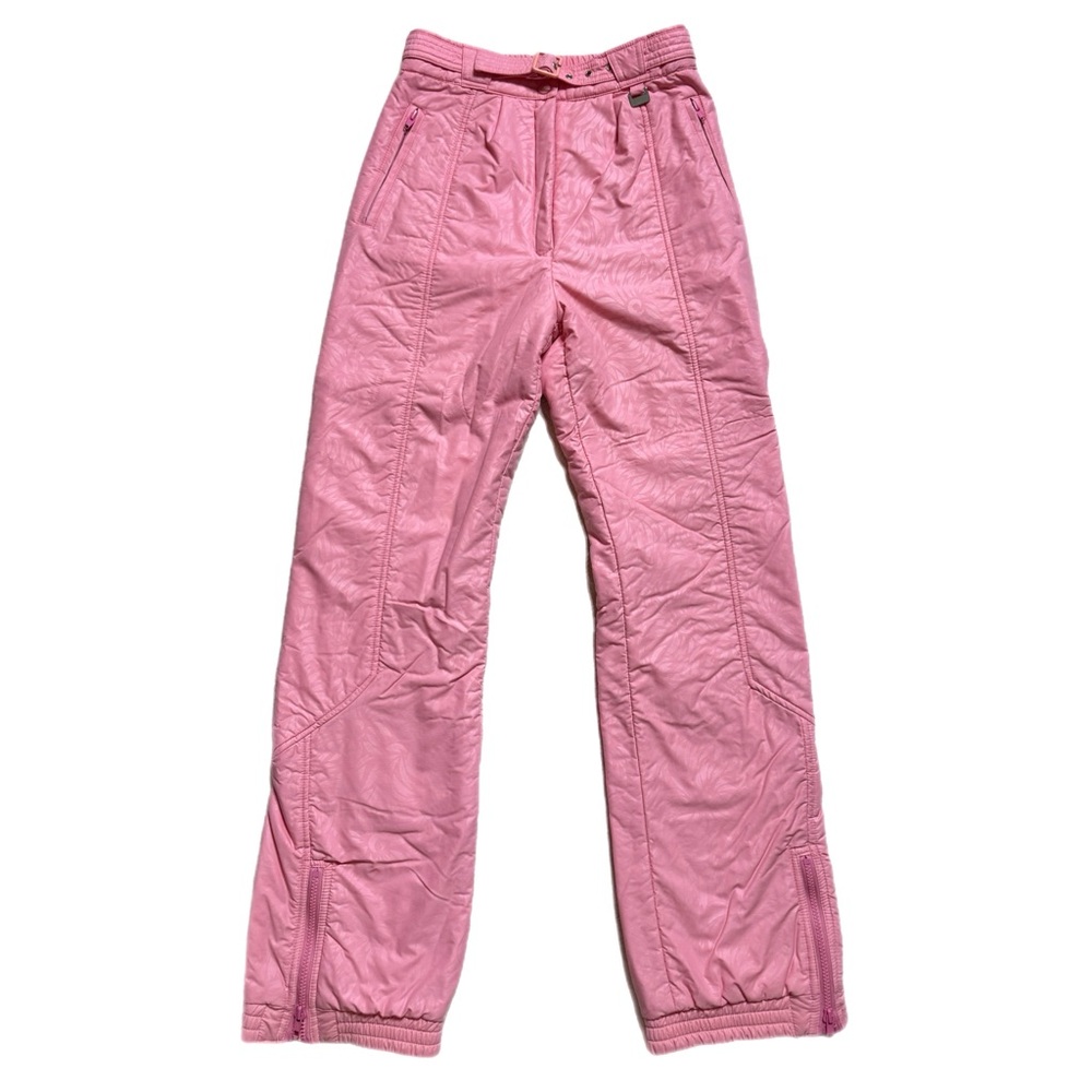 VTG 80s Bubble Gum Pink Snow Ski Pants 10 Medium